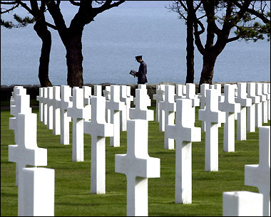 Remembering : World War II Normandy American Cemetery and Memorial which is situated on a cliff overlooking Omaha Beach and the English Channel in Colleville-sur Mer. (AFP/Mychele Daniau)